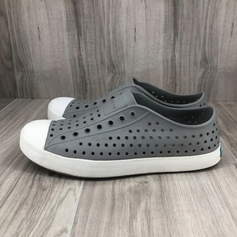Native Shoes Kids Junior 5 Jefferson Gray Rubber Slip On Waterproof